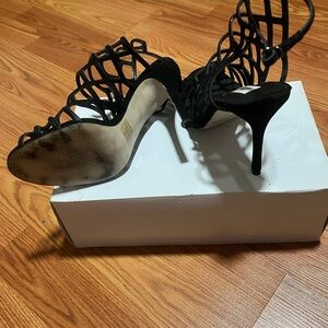 Steve Madden Black Cage Heels